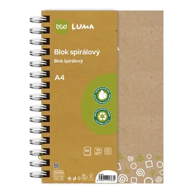 Spirálový blok A4 ECO LUMA 80 listů