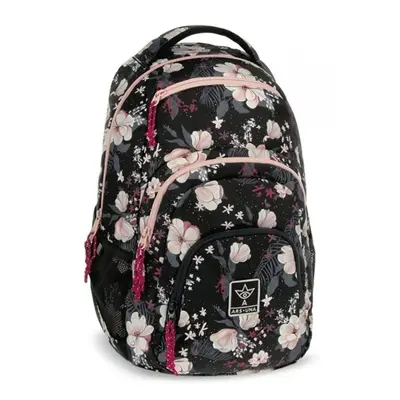 Studentský batoh Ars Una - Flowery Black AU2