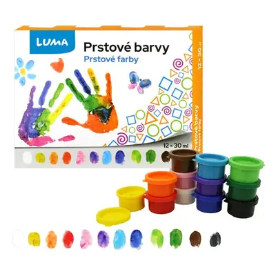 Barvy prstové LUMA 12 barev 30 ml