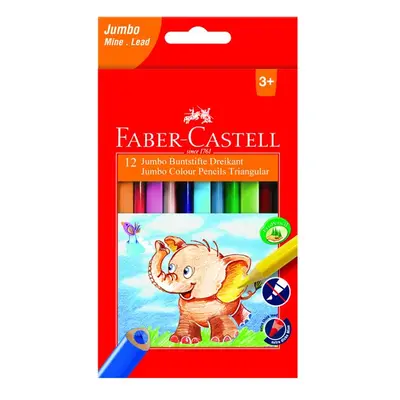 Pastelky Faber-Castell trojhranné EXTRA JUMBO, 12 barev