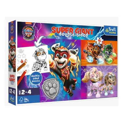 Puzzle GIANT oboustranné Skvělý tým Tlapkové patroly/ Paw patrol - 15 dílků