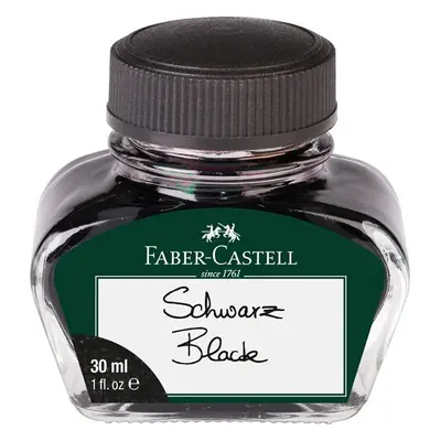 Inkoust Faber-Castell ve skleněné lahvičce 30 ml, černá