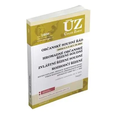 ÚZ 1608 / Občanský soudní řád, Zvláštní řízení soudní, Rozhodčí řízení, Soudní poplatky, Mediace