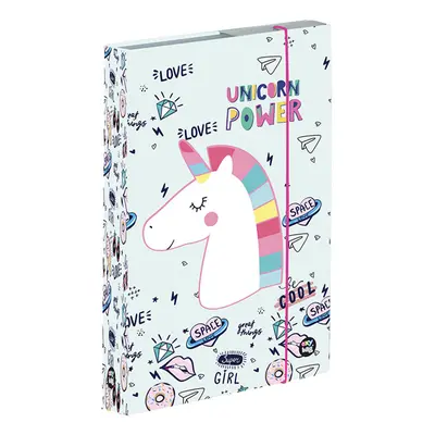 Desky na sešity s boxem A5 Jumbo - Unicorn power