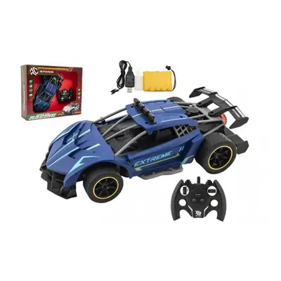 Auto RC závodní vypouštějící páru 30 cm 2,4 GHz na bat. + dobíjecí pack