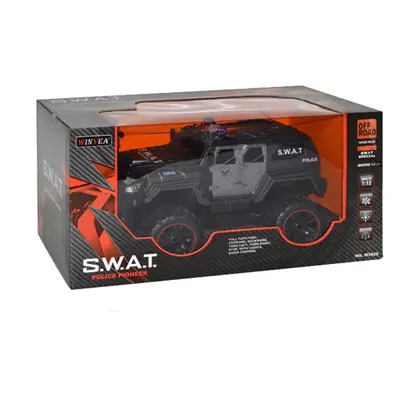 Auto RC policie S.W.A.T. plast 38 cm bateriový pack se světlem