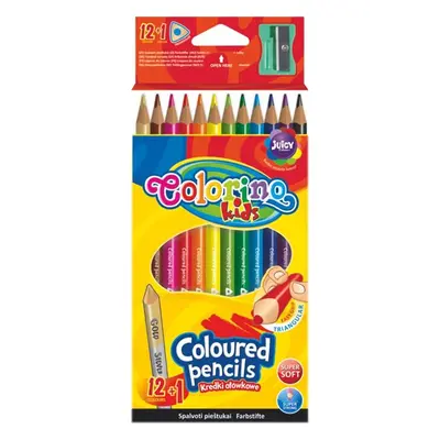 Trojhranné pastelky Colorino - 12 + 1 barva + ořezávátko