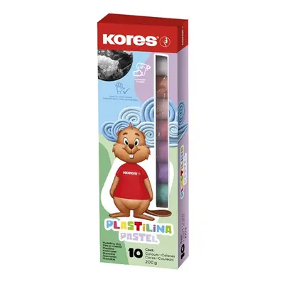 Kores Plastelína Pastel 10 × 20 g, 10 barev