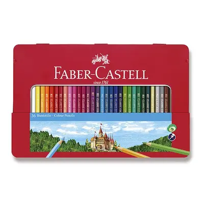 Pastelky Faber-Castell v plechové krabičce - 36 barev