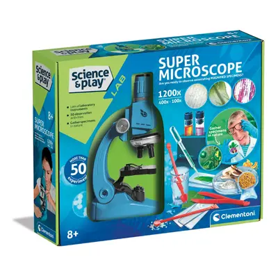 Clementoni SCIENCE - Dětská laboratoř - Super Mikroskop 1200x, 50 experimentů