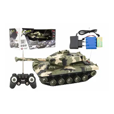 Tank RC plast 27 cm 27 MHz na baterie+dobíjecí pack se zvukem