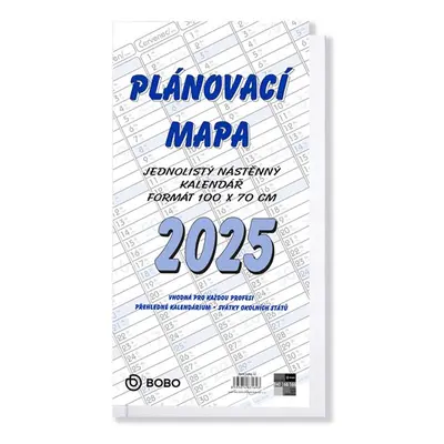 BOBO Plánovací roční mapa 2025 B1, skládaná