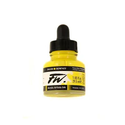 Umělecká akrylová tuš Daler Rowney 29,5 ml - Process Yellow