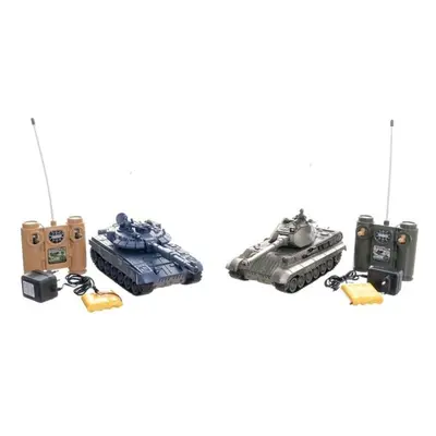 Tank RC 2 ks 36cm + dobíjecí pack, tanková bitva se zvukem se světlem