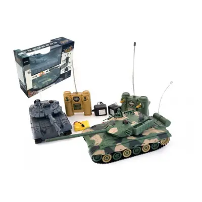 Tank RC 2 ks 33 cm + dobíjecí pack tanková bitva se zvukem se světlem