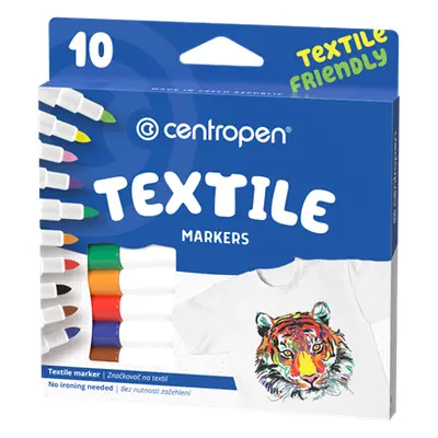 Centropen Popisovač 2739 na textil - sada 10 barev