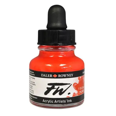 Umělecká akrylová tuš Daler Rowney 29,5 ml - Fluo Red