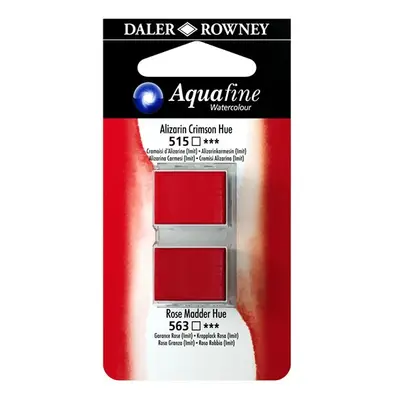 Umělecká akvarelová barva Daler-Rowney Aquafine - dvojbalení - Alizarin Crimson/Rose Madder