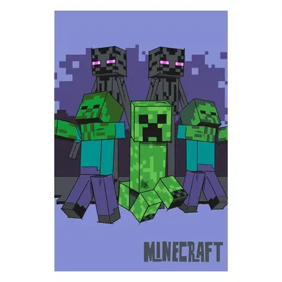 Jerry Fabrics fleecová deka Minecraft "Mobs coming for you"