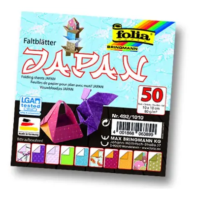 Origami papír Japonsko 80 g/m2 - 10 × 10 cm, 50 archů