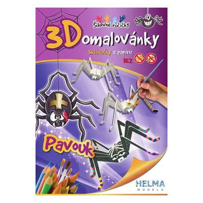 3D Omalovánky A4 Pavouk