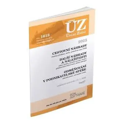 ÚZ 1618 / Cestovní náhrady, Odměňování v podnikatelské sféře, 2025