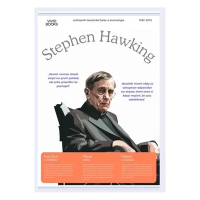 Plátěný obraz Stephen Hawking 420 × 594 mm