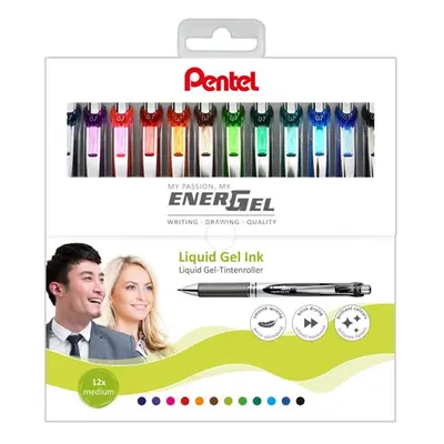 Pentel EnerGel BL77 Gelový roller 0,7 mm - sada 12 barev