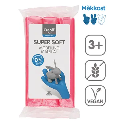 Modelovací hmota Creall Super soft, 500 g, růžová