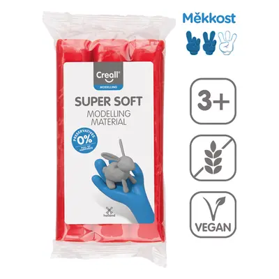 Modelovací hmota Creall Super soft, 500 g, červená