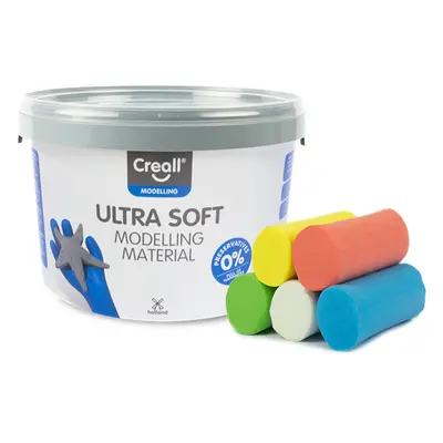 Modelovací hmota Creall Ultra soft, 5 × 220 g, kelímek, mix barev