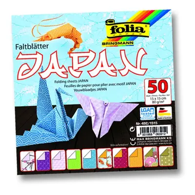 Origami papír Japonsko 80 g/m2 - 15 × 15 cm, 50 archů