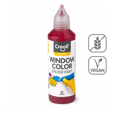 Barva na sklo Creall Window color, 80 ml, tmavě červená