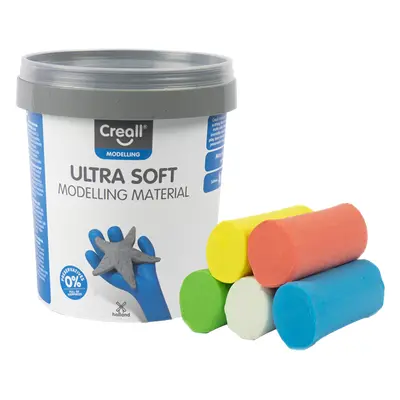 Modelovací hmota Creall Ultra soft, 5 × 60 g, kelímek, mix barev