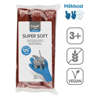 Modelovací hmota Creall Super soft, 500 g, hnědá