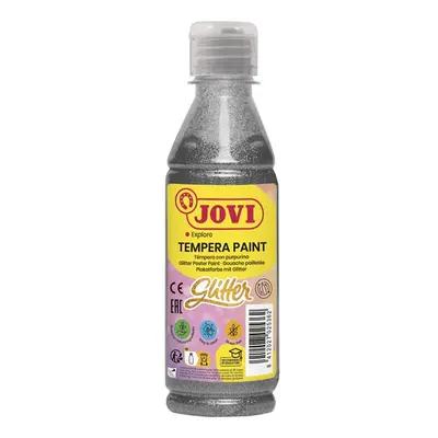 Temperová barva JOVI PREMIUM 250 ml, glitrová - Stříbrná