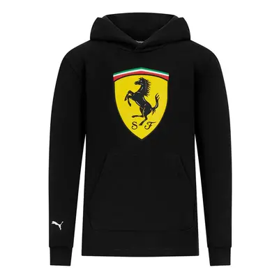 Ferrari dětská mikina s kapucí Shield black F1 Team 2023