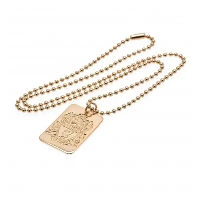 FC Liverpool řetízek na krk se psí známkou Gold Plated Dog Tag & Chain