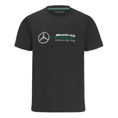 Mercedes AMG Petronas pánské tričko logo black F1 Team 2022