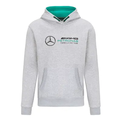 Mercedes AMG Petronas pánská mikina s kapucí logo sweatshirt grey F1 Team 2022