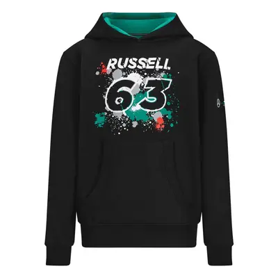 Mercedes AMG Petronas pánská mikina s kapucí George 63 sweatshirt black F1 Team 2022