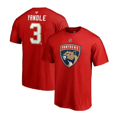 Florida Panthers pánské tričko red #3 Keith Yandle Stack Logo Name & Number