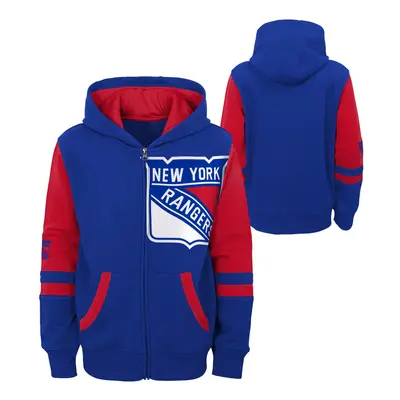 New York Rangers dětská mikina s kapucí faceoff colorblocked fleece full-zip