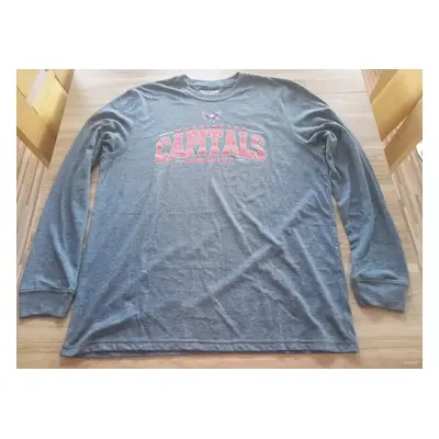 Washington Capitals pánské tričko s dlouhým rukávem blue Mesh Text LS