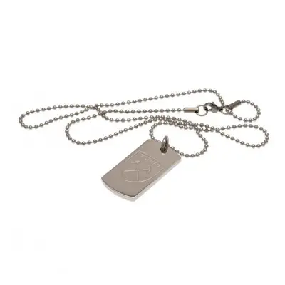 West Ham United řetízek na krk se psí známkou Engraved Dog Tag & Chain