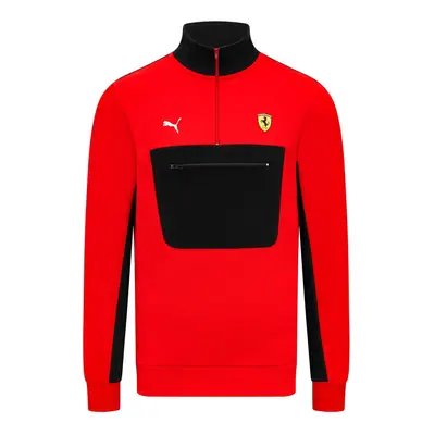 Ferrari pánská mikina 1/4 Zip Red F1 Team 2023