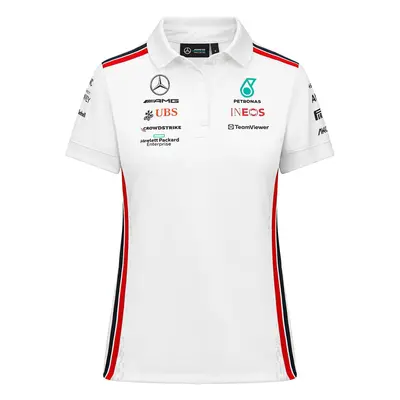 Mercedes AMG Petronas dámské polo tričko official white F1 Team 2023