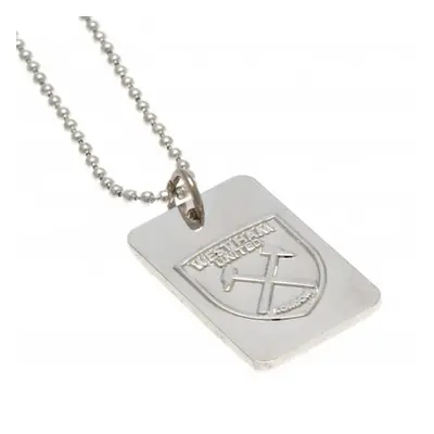 West Ham United řetízek na krk se psí známkou Silver Plated Dog Tag & Chain