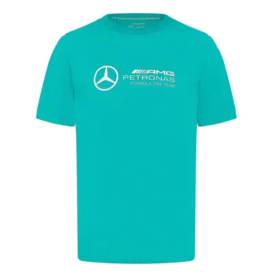 Mercedes AMG Petronas pánské tričko Large Logo Ultra Teal F1 Team 2024