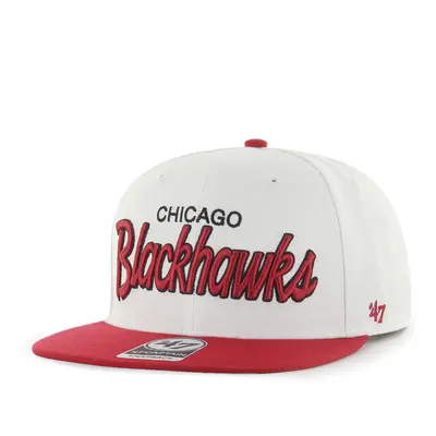 Chicago Blackhawks čepice flat kšiltovka Crosstown Script Two tone 47 CAPTAIN NHL WR